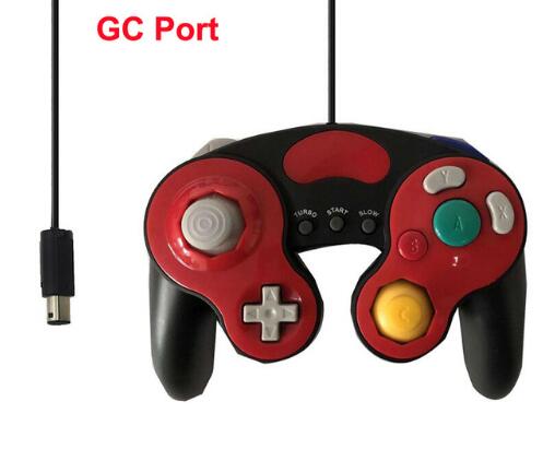 Top Wired Game Controller Gamepad Joystick forNGC NINTENDO GC Game Cube For Platinum fast ship: GC Red Black