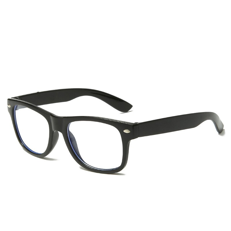 Montura de gafas con luz azul, gafas de bloqueo para niños, niños, niñas, cuadrado, lente clara de anteojos, montura de gafas ópticas UV400: A