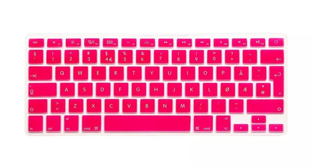 Norwegian Silicone Euro EU Keyboard Silicone Keyboard Cover For Apple macbook Air Pro Retina 13 15 17 For Mac Book Laptop Skin: Pink
