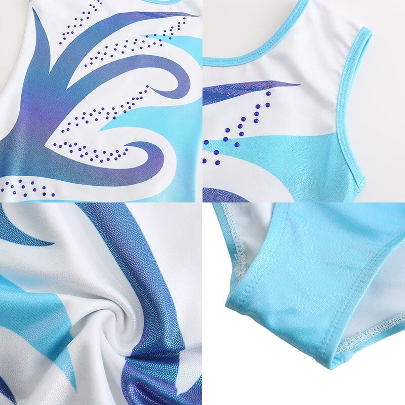 Kids Ballet Gymnastics Suit Sleeveless Leotards Dance Practice Clothes Girls Body Suit Gimnastic Costume MK