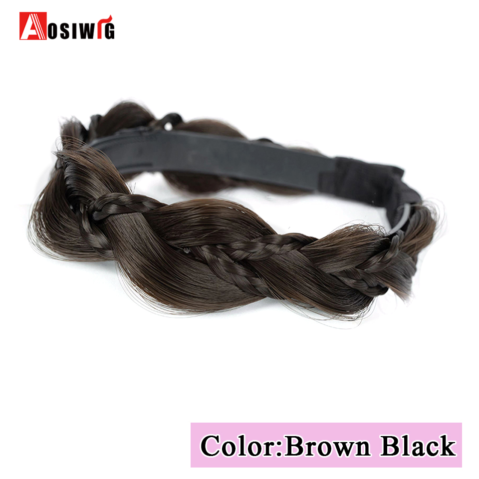 Synthetische Fishbone Geflochtene Stirnband Haar Gürtel Geflochtenes Haarband Böhmischen Stil Frauen Frisur Haarteile Kopfbedeckung Zubehör Bl: Orange