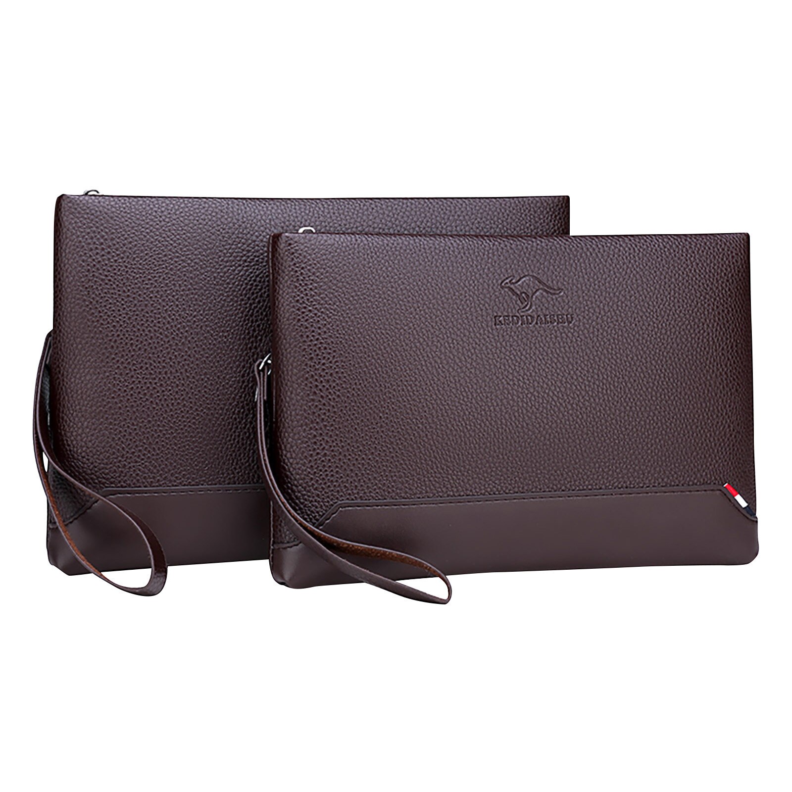 Mandlig tegnebog konvolut clutch læder clutch tasker afslappet stor kapacitet håndtasker til mand to koder valgfri #g30