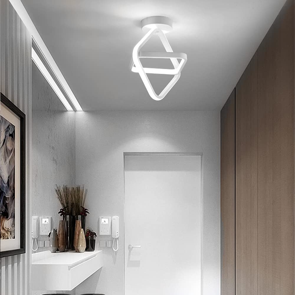 22w kølige hvide 6500k skandinaviske dobbelte firkantede lys til entré, entré, balkon led-loftlampe