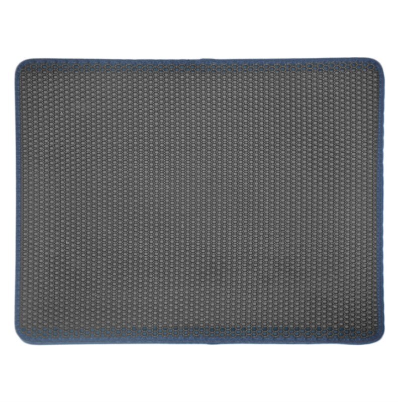 Katzenstreu Tablett matt Wasserdicht EVA Doppel Schicht Katze Selbst Reinigung Sandkasten Pad nicht Unterhose Haustier Wurf Kasten matt Für katze Wc: grau / 55x75cm