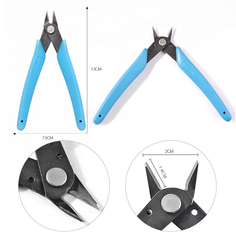 1 Set Diagonal Pliers Multi Functional Tools Electrical Wire Cable Cutters Cutting Side Snips Flush Stainless Steel Nipper Hand