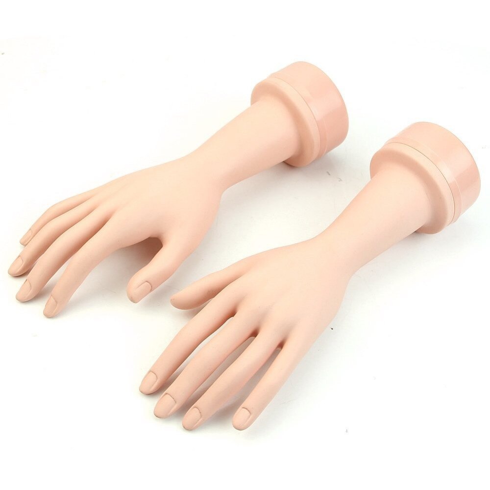 2 stk justerbar mannequin fleksibel 2 hender negleur ringe vise venstre høyre modell armbånd hansker mannequin hender
