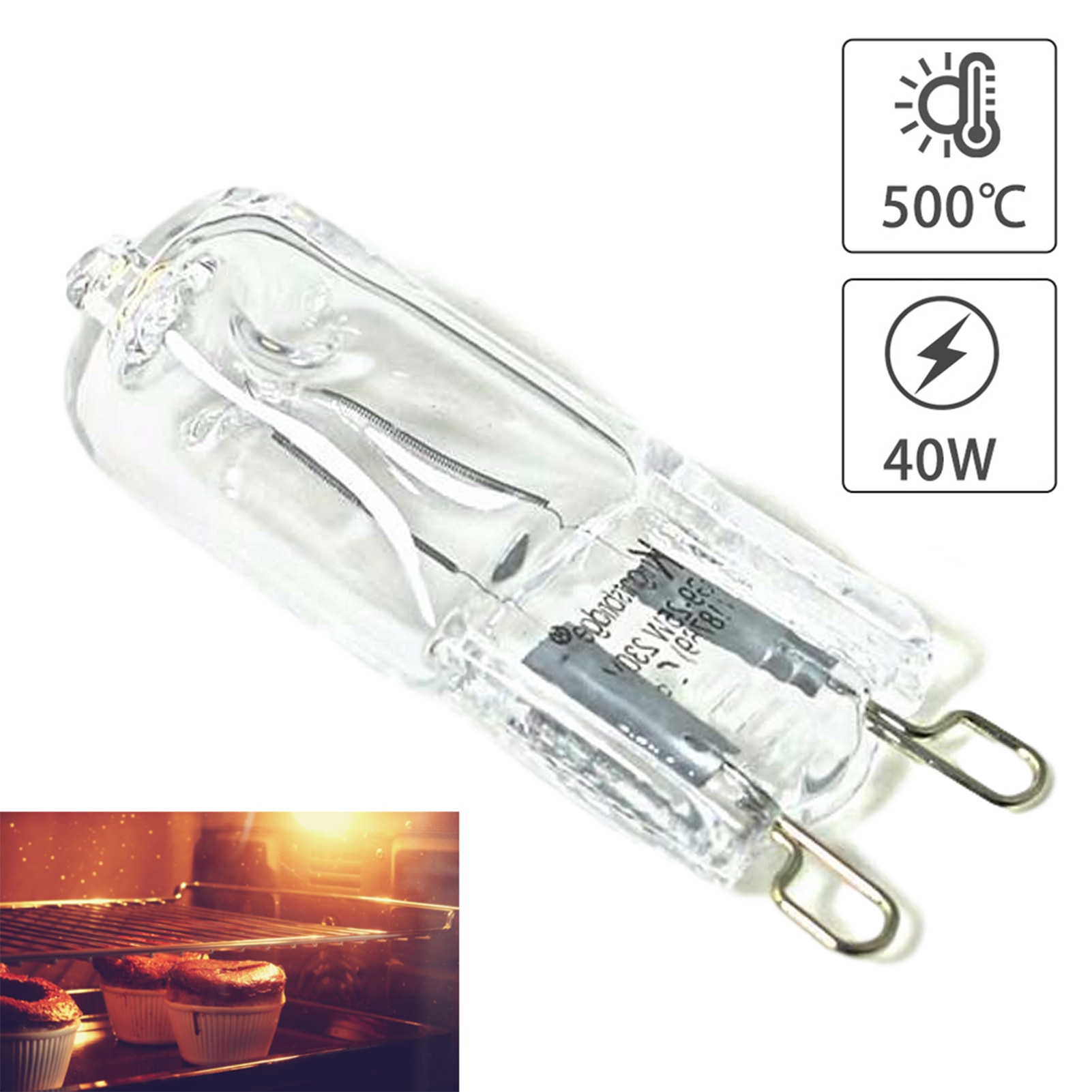 40W G9 Oven Light High Temperature Resistant 110V/220V Halogen Bulb Lamp For Refrigerators Ovens Fans