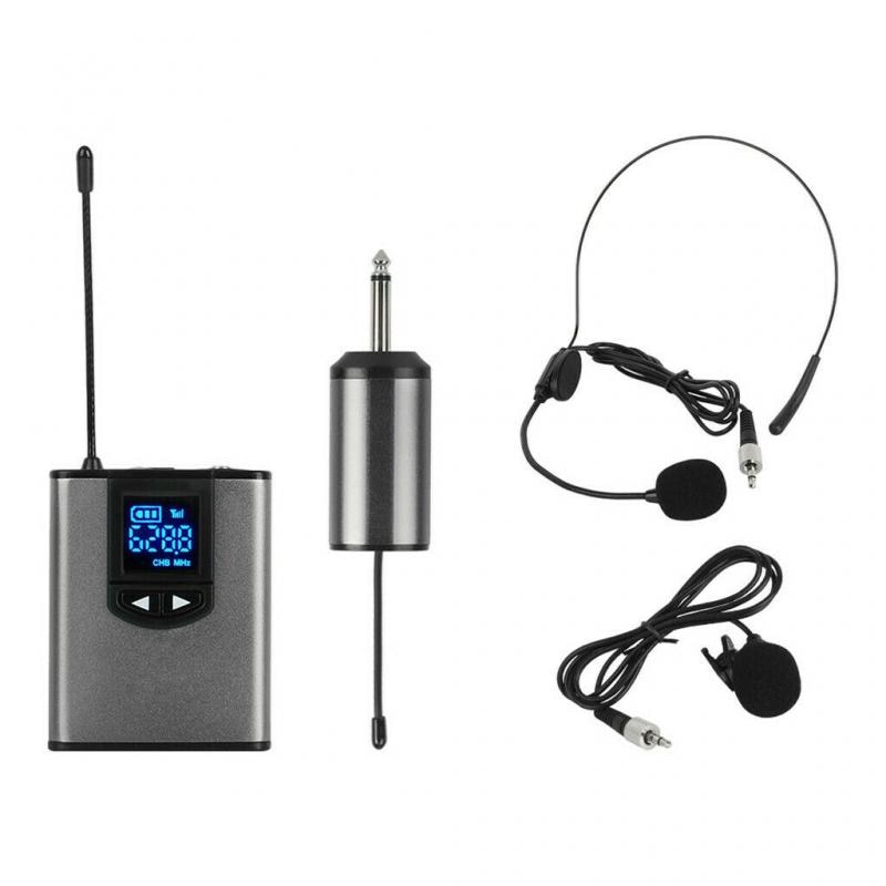 25 Uhf Draadloos Systeem Met Headset Microfoon/Lavalier Revers Microfoons & Bodypack Zenders En Een Mini Oplaadbare Ontvanger 1/4 "Output: Default Title