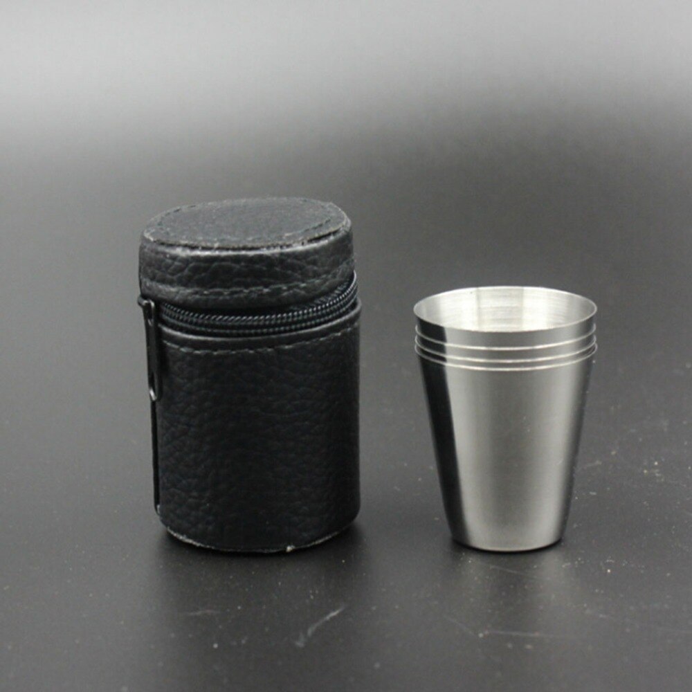 5 Pcs/Set Outdoor Portable Stainless Steel Hip Flask Cup Hip Flask Special Glasses Flagon Wine Glass Cup Wijnglas