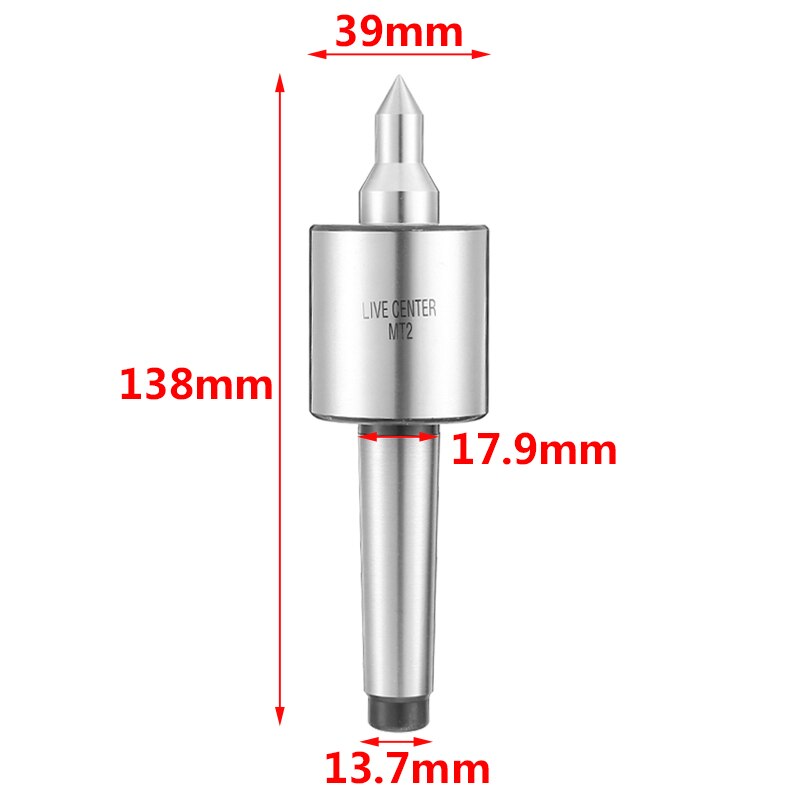 MT2 Lathe Live Center Taper Tool 0.001Accuracy Live Revolving Bearing Turning Lathe Machine Accessories