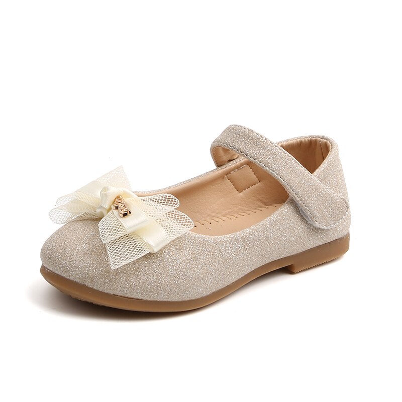 Mädchen Party Schuhe Gold Rosa Prinzessin Schuhe Helle Leder Kleine Mädchen Schuhe Für freundlicher freundlicher BowKnot Einzelne Schuhe: Gold / 8