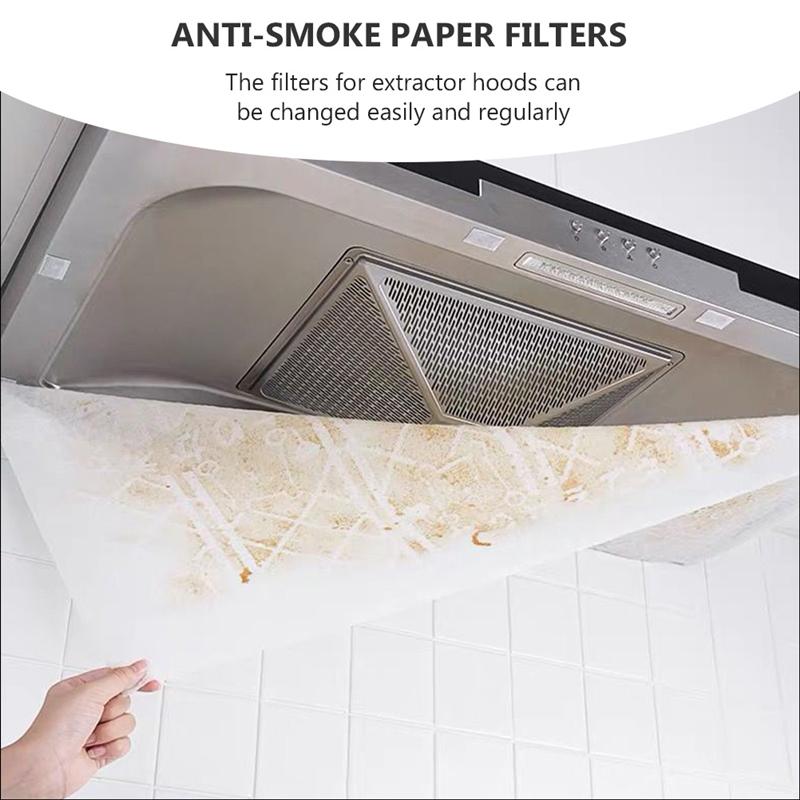 2pcs Grease Oil-absorbing Paper Extractor Hood Range Hood Filter Paper For Cooker Hoods Disposable Kitchen Oil Filter Paper