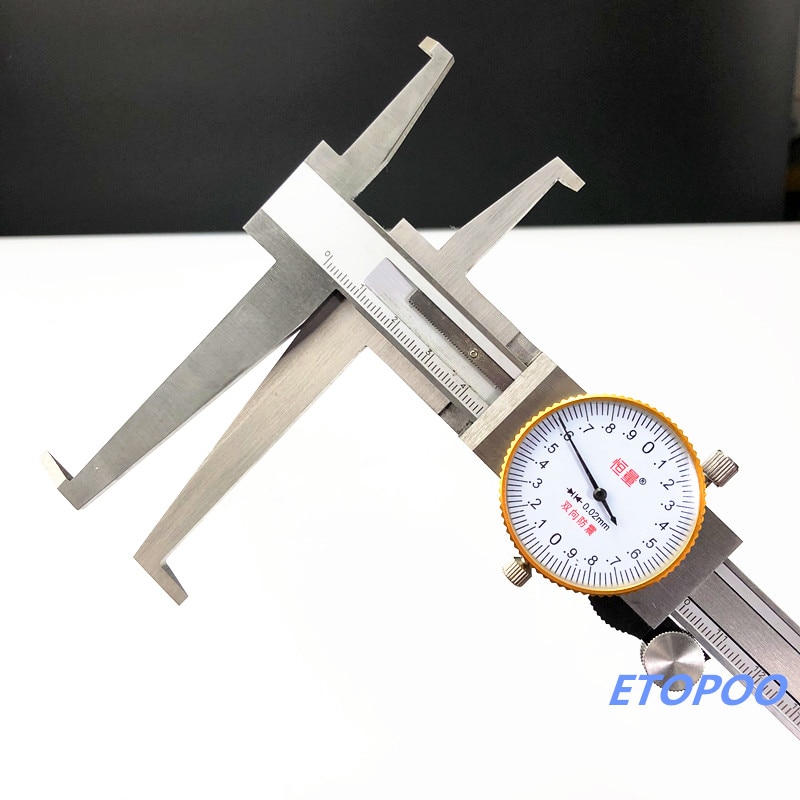 Knife-point Inside Groove 9-150mm Dial Caliper Stainless Steel Long Claws Inner Vernier Calipers Measuring Tools inside caliper