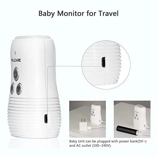 2.4Ghz Wireless Small Portable Audio Baby Monitor Two-Way Audio Function