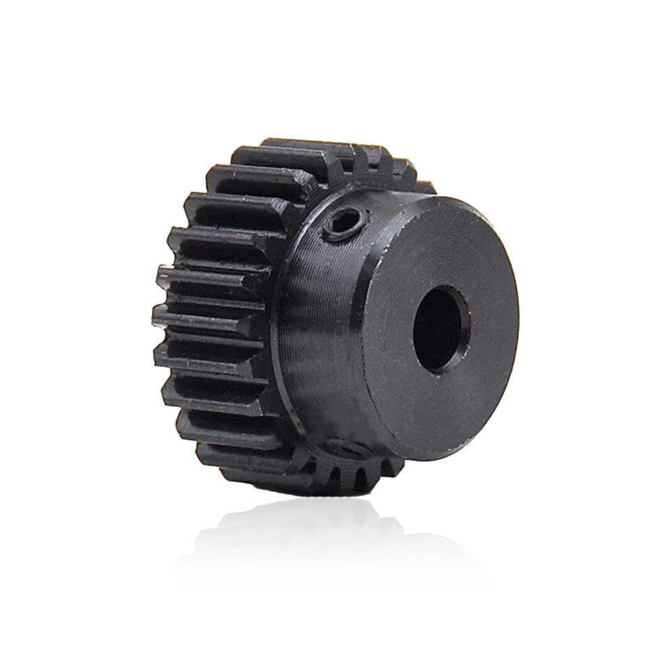1/2/5/10/20PCS 1M 15T Spur Gear Pinion Bore 8mm Step 14mm Surface Black Motor Transmission Gear Mod 1 Tooth 15 Outer Diameter 17