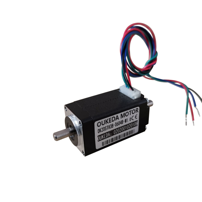 Nema 8 Dual shaft Stepper Motor with 2-M1.6 screw for mounting encoder 20BYGH 38mm length 40mN.m 1.8deg 0.6A Nema8 Step Motor
