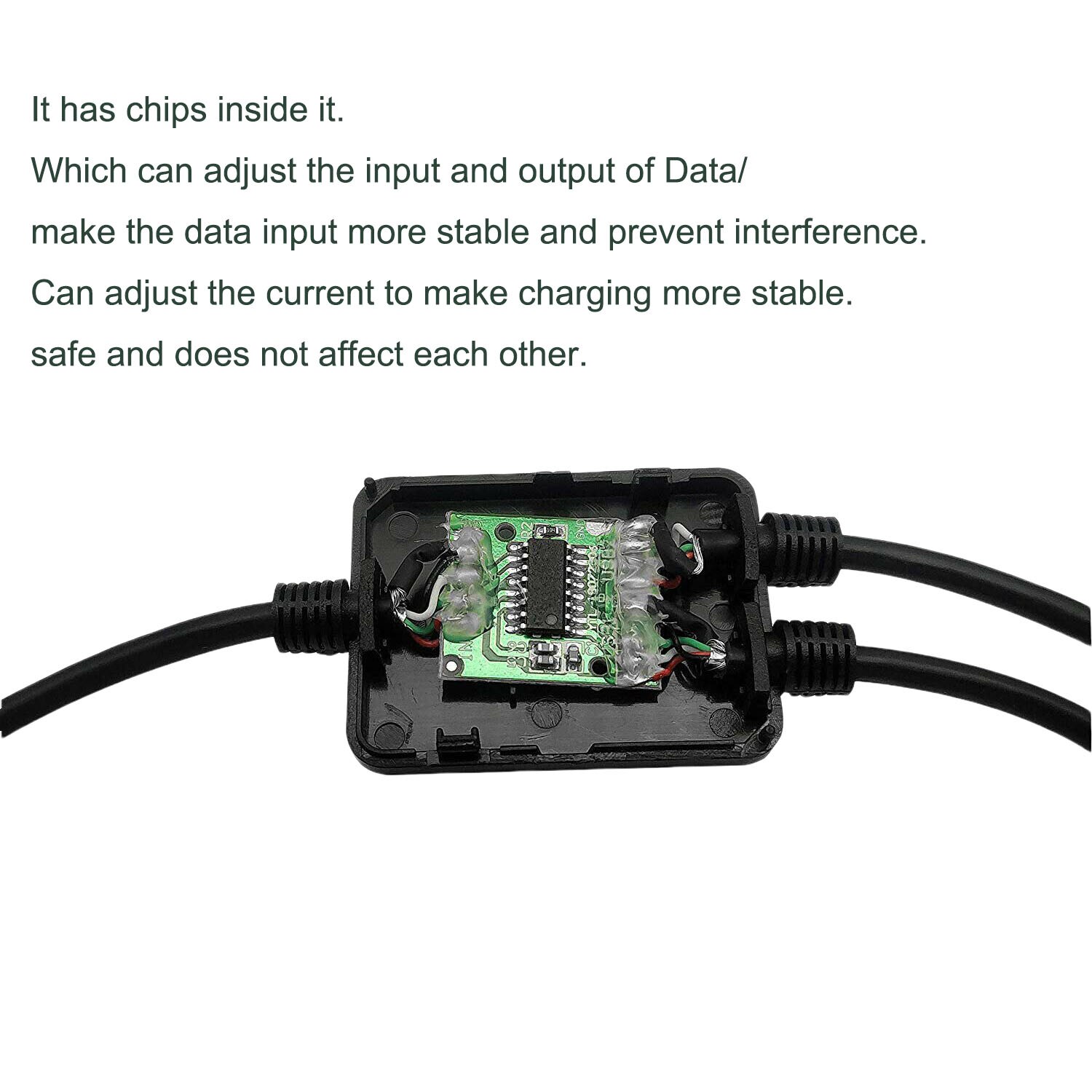 1pc Multifunction USB 2.0 A Male to Micro 5 pin Male & USB C 3.1 Male 2 in 1 OTG Data Charging Charger Y Splitter Cable Cord