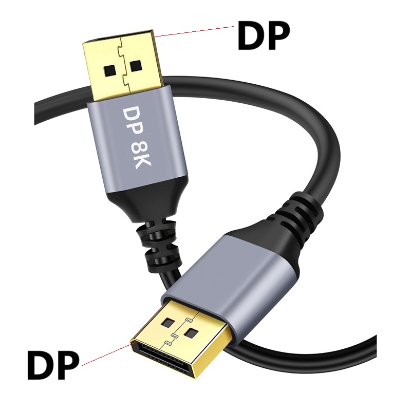 Cable DisplayPort 1,4 8K @ 60Hz DP a DP de 1m/2m/3m/5m 0,5M-5M 4K @ 144HZ 1080P @ 240HZ 32,4Gbps, adecuado para juegos de monitores de computadora: 1,5 m