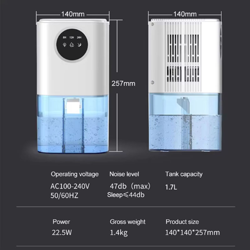 Kleiner Luftentfeuchter-Trockner für Zuhause, tragbar, leise, Luftfeuchtigkeitsabsorber, schnell, um Geruch zu verhindern, Schimmelantrieb, Feuchtigkeit, nasses Schlafzimmer, Wohnzimmer