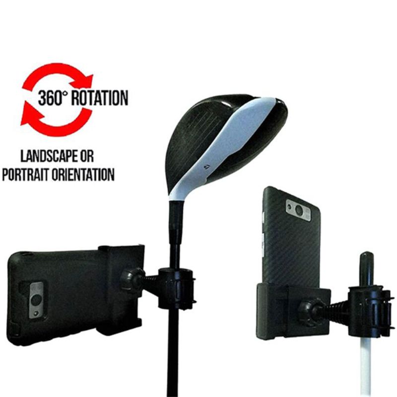 Universal Golf Clubs Practice Cell Phone Mount Holder Recording Bracket Clip Training Aid for Swing Practice Alignment Stick Acc