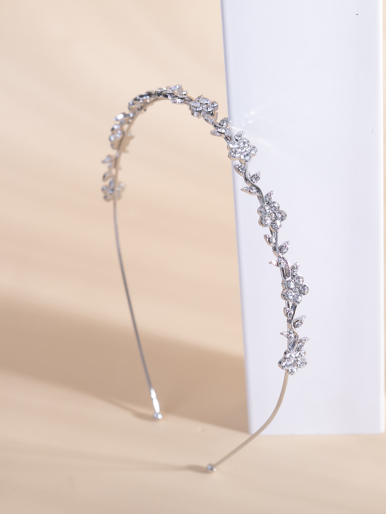 Bloemenhoofdband met strass-steentjes, haarversiering voor dames