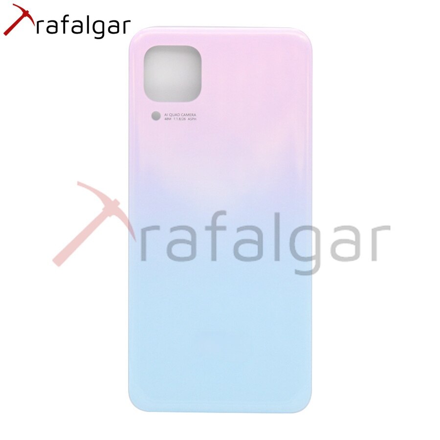 Back Cover Voor Huawei P40 Lite Back Batterij Cover Nova 7i Achter Behuizing Deur Case Voor Huawei P40 Lite Nova 6 Se 6SE Vervanging: Pink No Lens