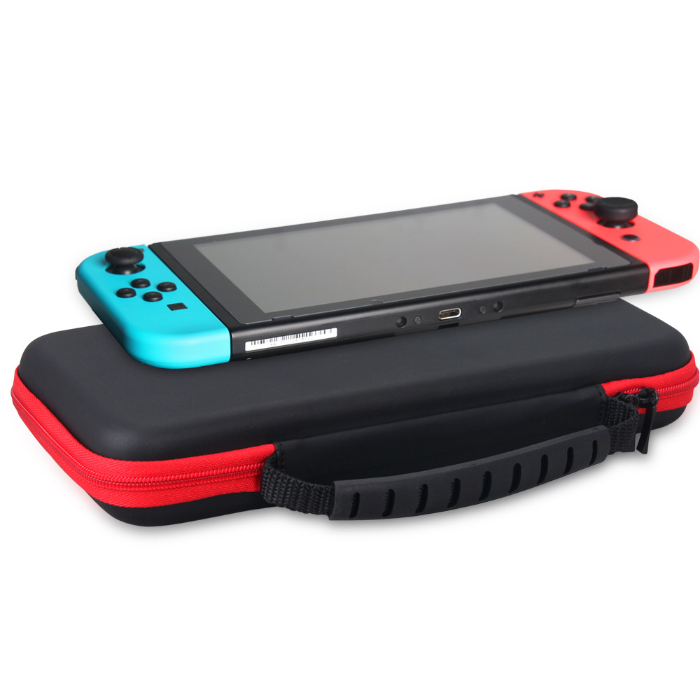 Nintend switch ns console saco de armazenamento de transporte tpu grip caso escudo da pele alta luz protetor de tela capa de silicone 8 em 1 kit