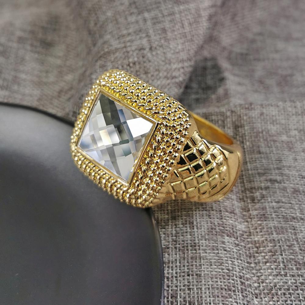 Metal Cuff Bangle For Women Gold Color Alloy Glass Big Bracelets Statement Indian Jewelry Accessories UKMOC
