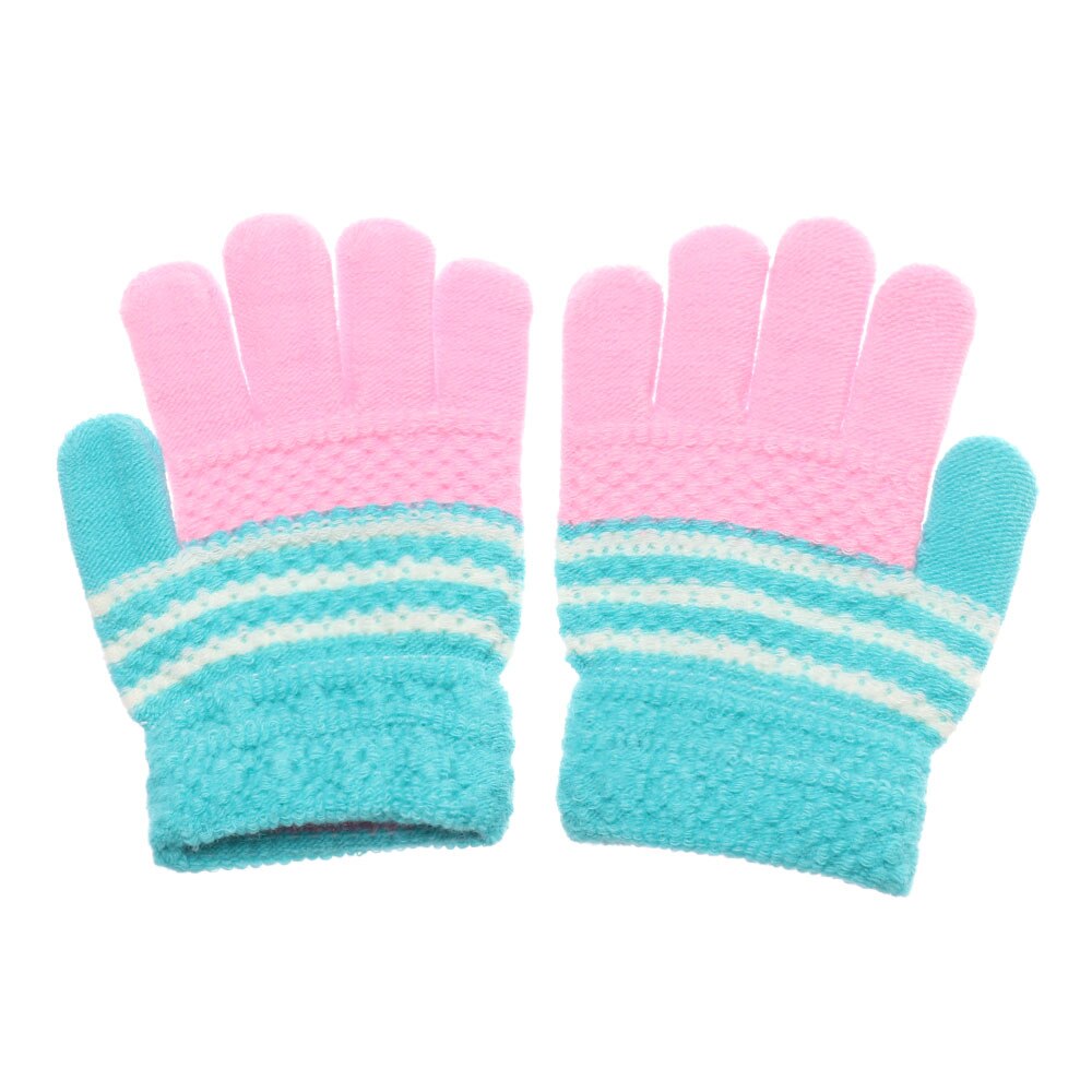 Nuevos guantes para niños bebés niñas Color caramelo estrella Casual guantes invierno cálido manoplas de punto guantes encantadores de dibujos animados: 3