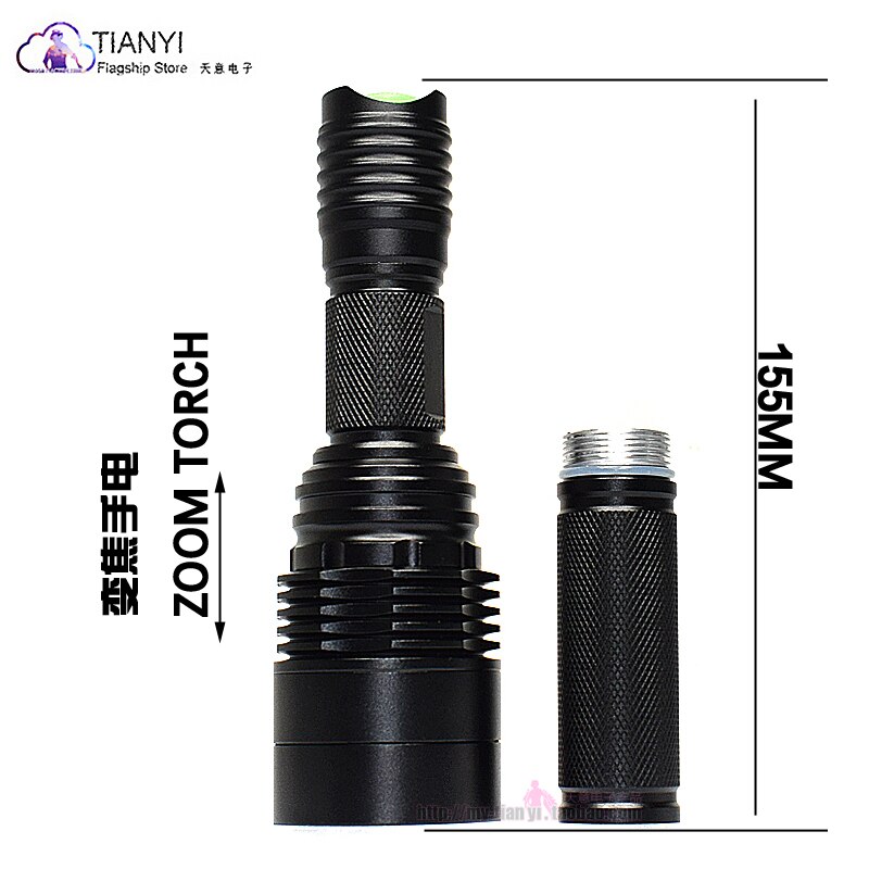 High-power flashlight L2 lamp beads strong light outdoor searchlight retractable focusing portable 18650LED flashlight