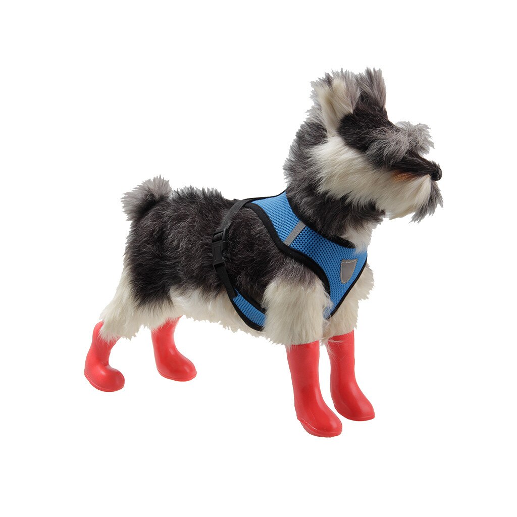 4pcs Pet Dog Shoes Waterproof Rain Pet Shoes For Dog Puppy Rubber Boots Candy Color Puppy Shoes Pet Products