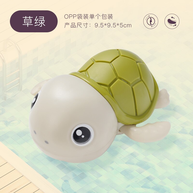 Vibrato with the same net red club swimming play water chain clockwork small turtle dolphin baby bath bathing children toys