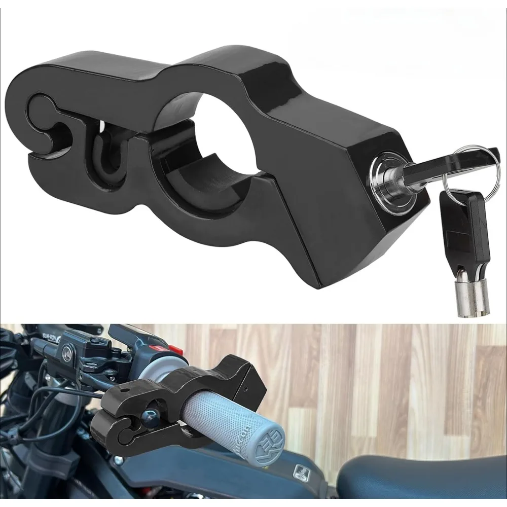 Verrou de guidon de vélo réglable antivol, verrouillage de poignée/accélérateur/frein/guidon pour sécuriser un vélo, un scooter, un cyclomoteur ou un VTT: Black