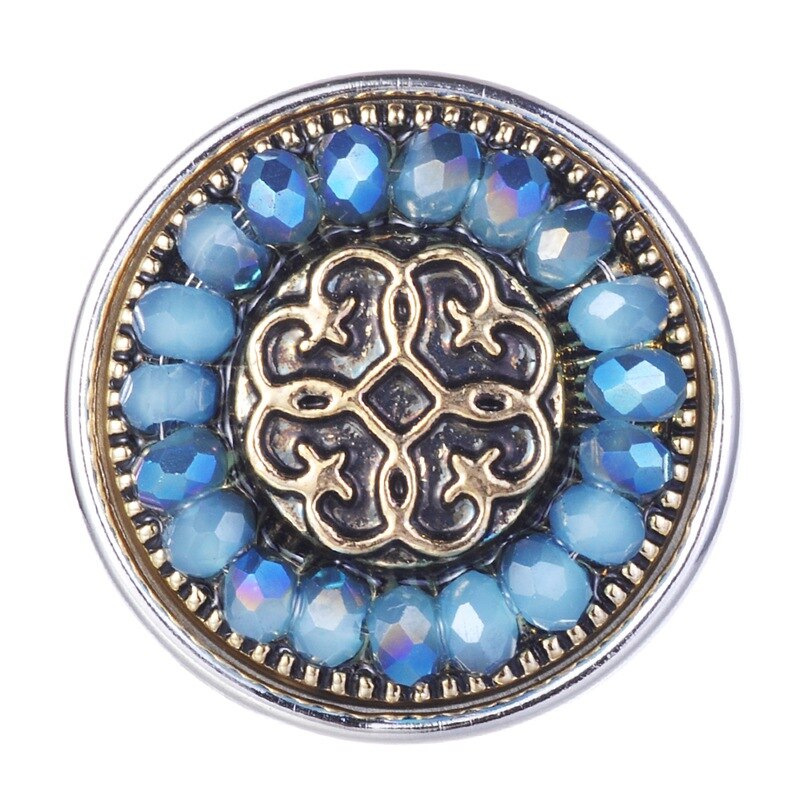 Antique Brass Snap button 18mm Snap Charms fit Ginger Snaps jewelry Vn-1988: 1