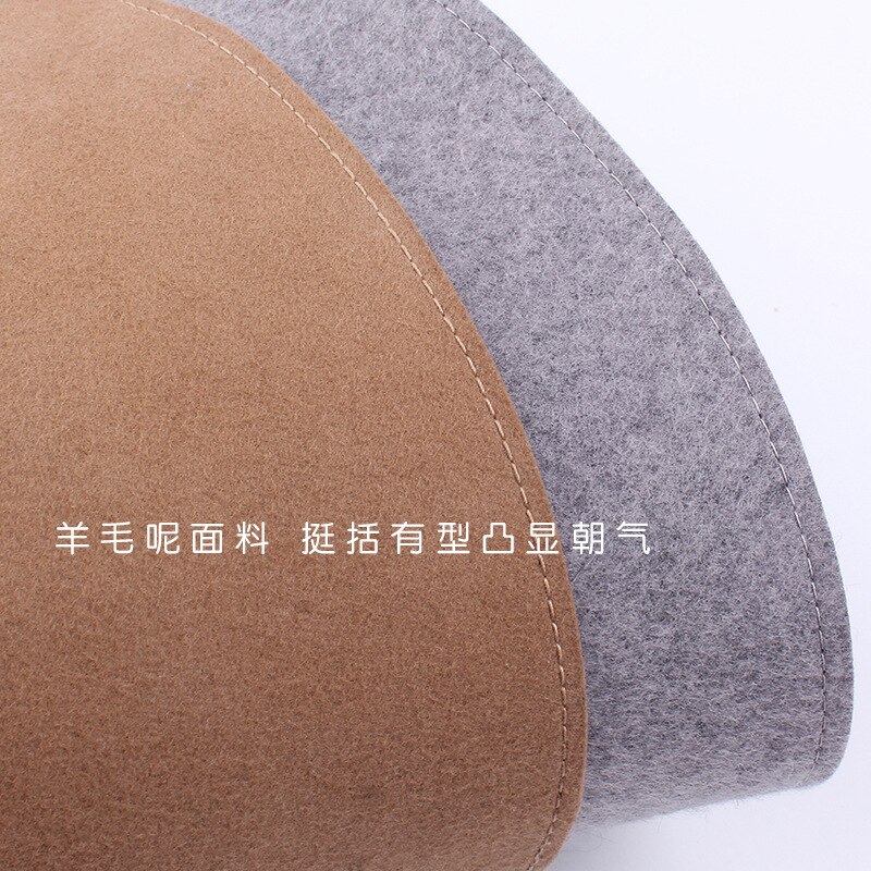 Autumn Wool Bucket Hats Women Bucket Caps Solid Simplicity Hat Caps For Lady