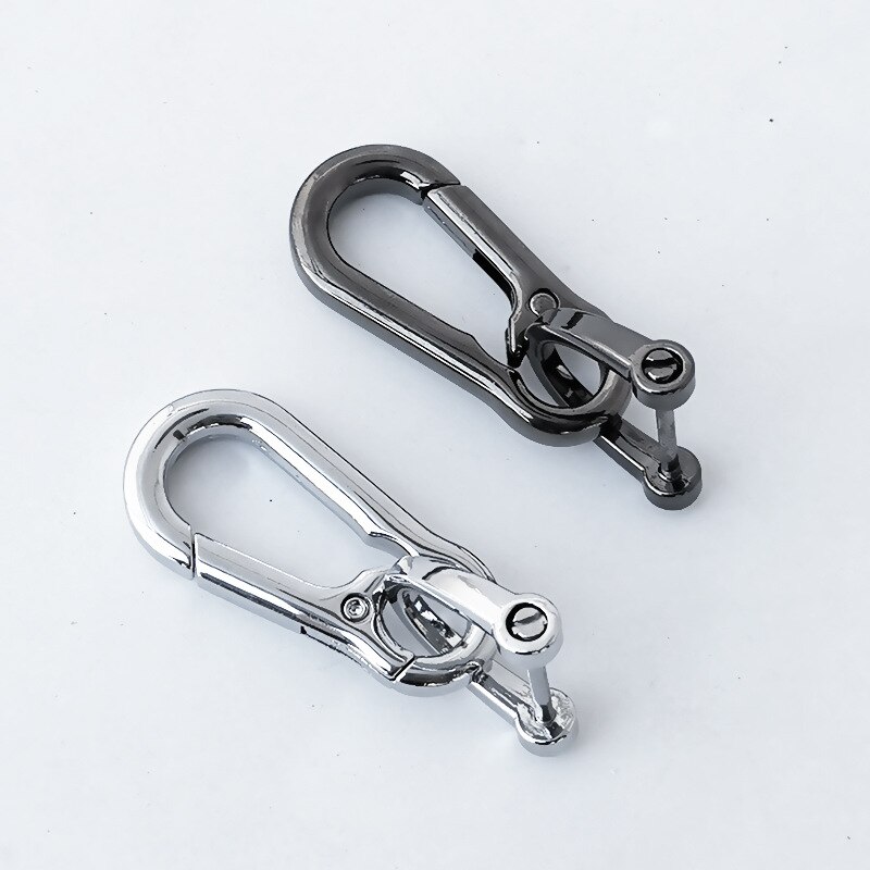 1 simple metal car key chain, waist hanging, mountaineering chain, key ring horseshoe chain