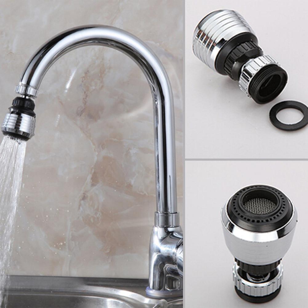 Grifo giratorio de 360 grados, punta de filtro de agua, grifo de burbujeo, economizador antisalpicaduras, grifos de cocina, suministros negro: Default Title