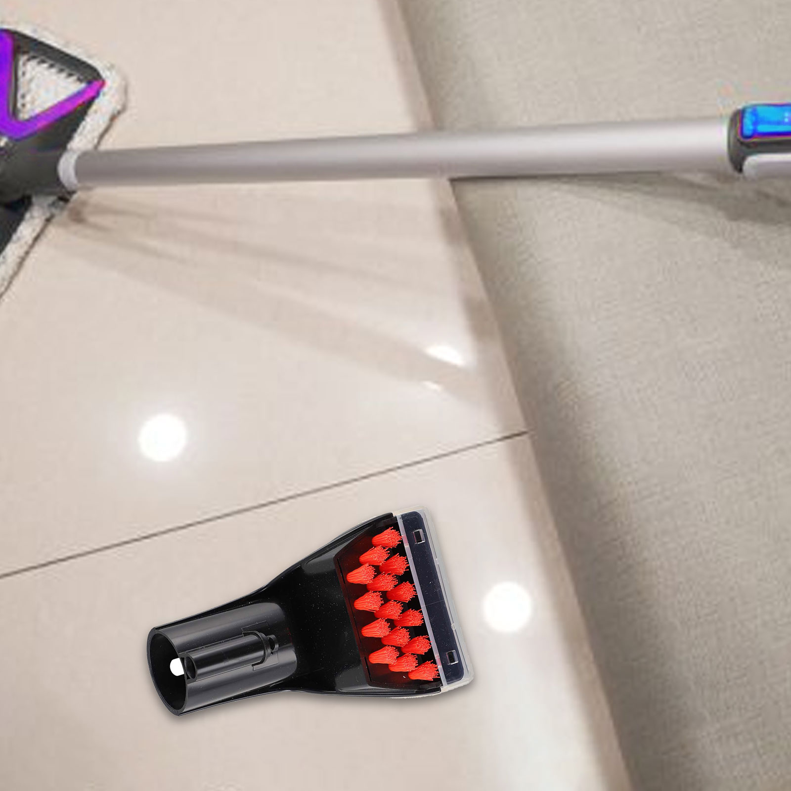 Tapijtvlekverwijderaar Borstel Borstel Draagbare diepe reiniger Zwartgroen Tapijtreiniger Lichtgewicht bevestigt aan slang