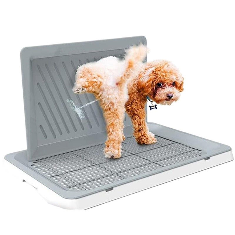 Large Indoor Dog Toilet High Walls Pet Potty Training Dog Urinal Toilet Anti Stepping Puppy Litter Box with Grid Pets Supplies