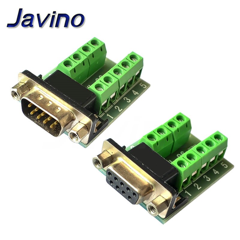 DB9 Male Female Adapter Signals Terminal Module RS232 Serial To Terminal DB9 Connector