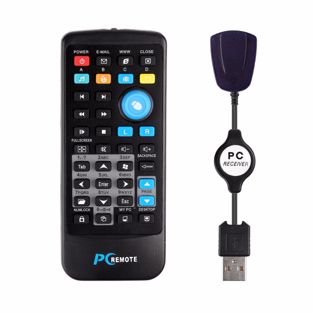 Télécommande PC sans fil Fornorm centre multimédia contrôleur USB télécommandes souris pour Windows 7 8 10 Vista XP