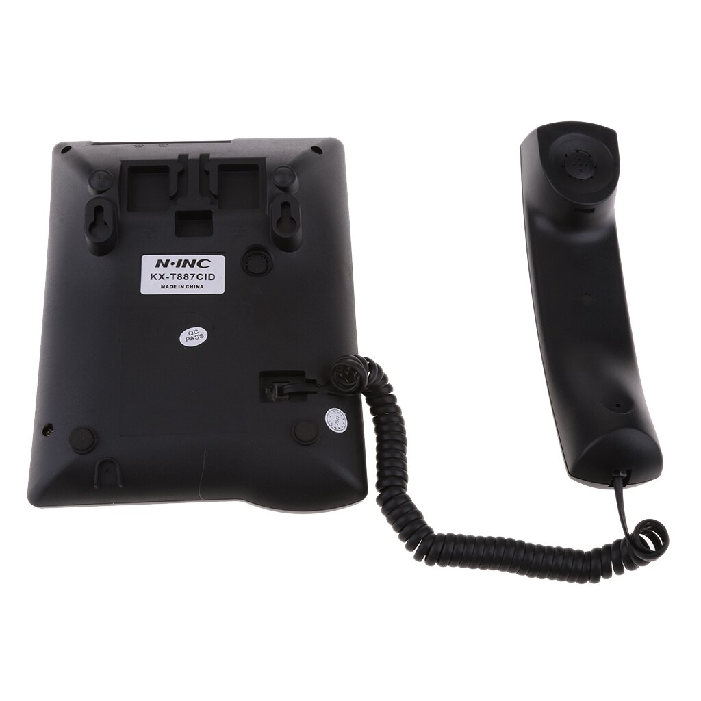 Landline Corded Phone, Big Button Desk Telephone for Home Office Business Black