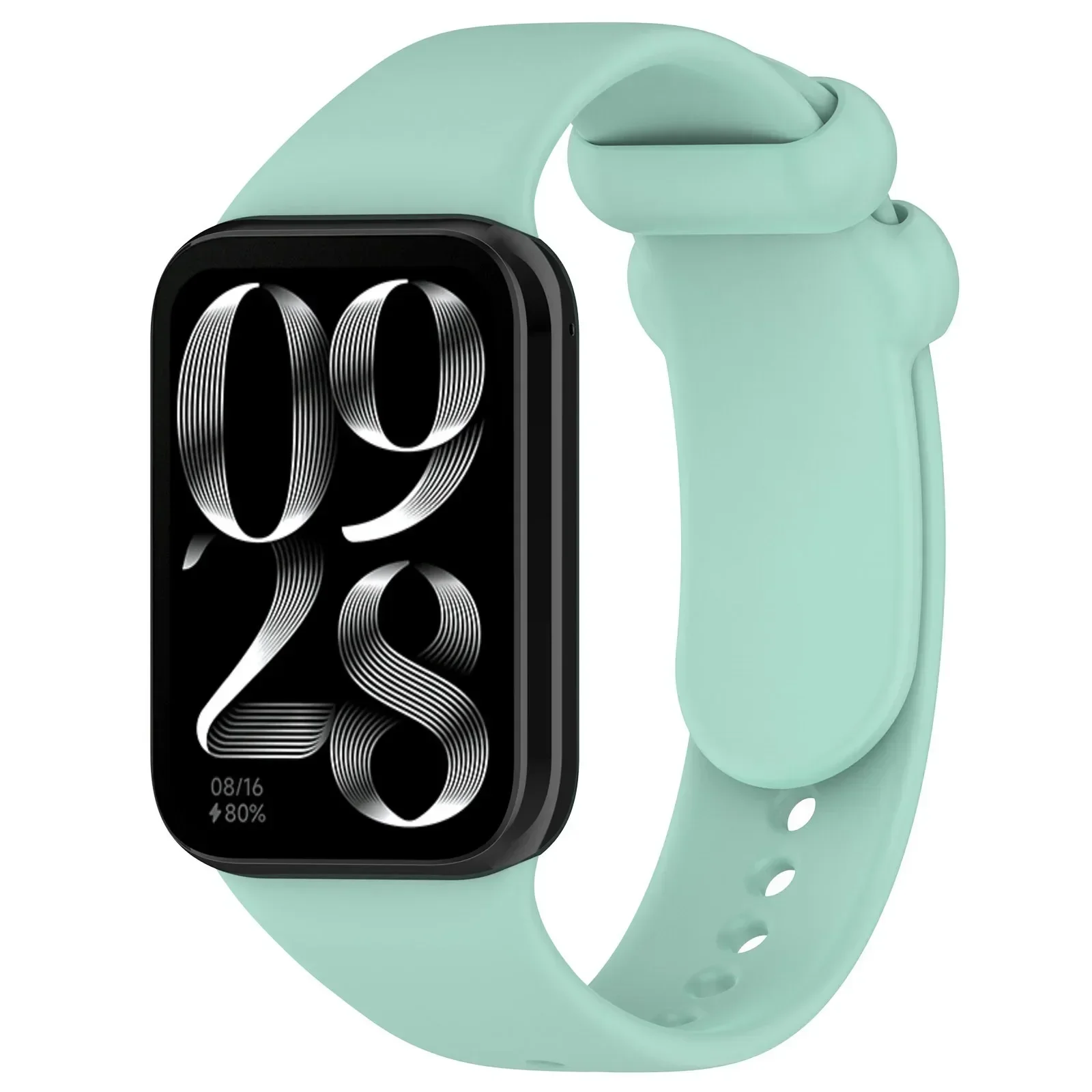 Silikoniranneke xiaomi mi band 8 9 pro sport -älykellolle, korvaava ranneke xiaomi redmi watch 5 4 -ranneketarvikkeet: Musta vihreä / 14mm