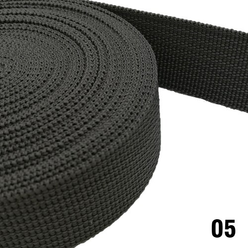 25mm Webbing 10meter long 1&quot; polypropylene for Bag Sewing Belt Webbing Strap dog collar line Strapworks: 5 Iron Grey