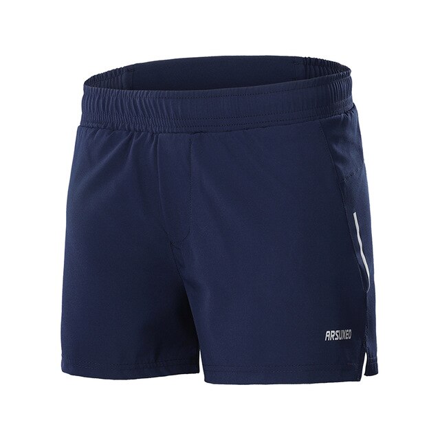 Arsuxeo 2 In 1 Zomer Shorts Mannen Gym Running Training Jogging Shorts Quick Dry Outdoor Sport Run Sportkleding Fitness shorts: Blue / M