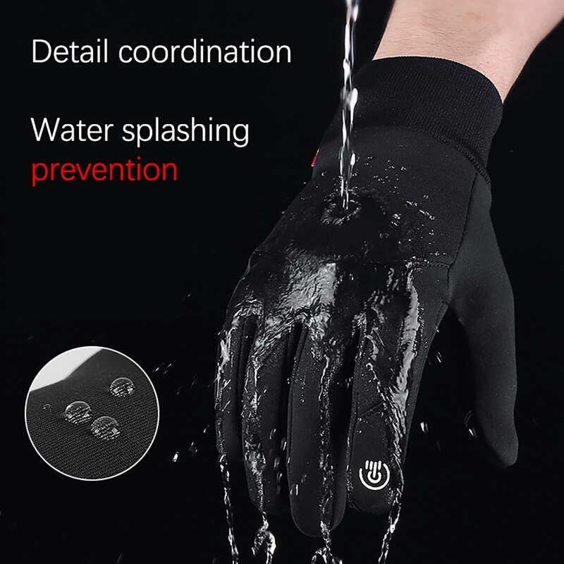 À prova dwaterproof água inverno quente luvas de neve luvas de esqui snowboard motocicleta equitação esportes ao ar livre tela toque ciclismo luvas