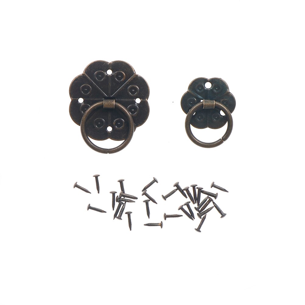 Um conjunto de bronze clássico tom quincunx gaveta armário de mesa porta puxar caixa puxadores móveis alças ferragem com parafuso