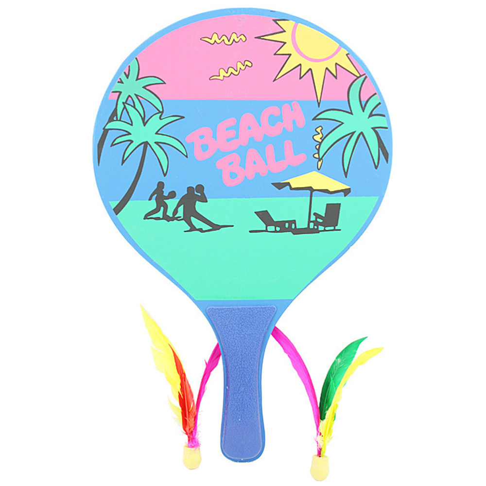 Board Badminton Racket Beach Racket Seven Layers High-grade Poplar Wood Table Tennis Racket (Random Color): Default Title