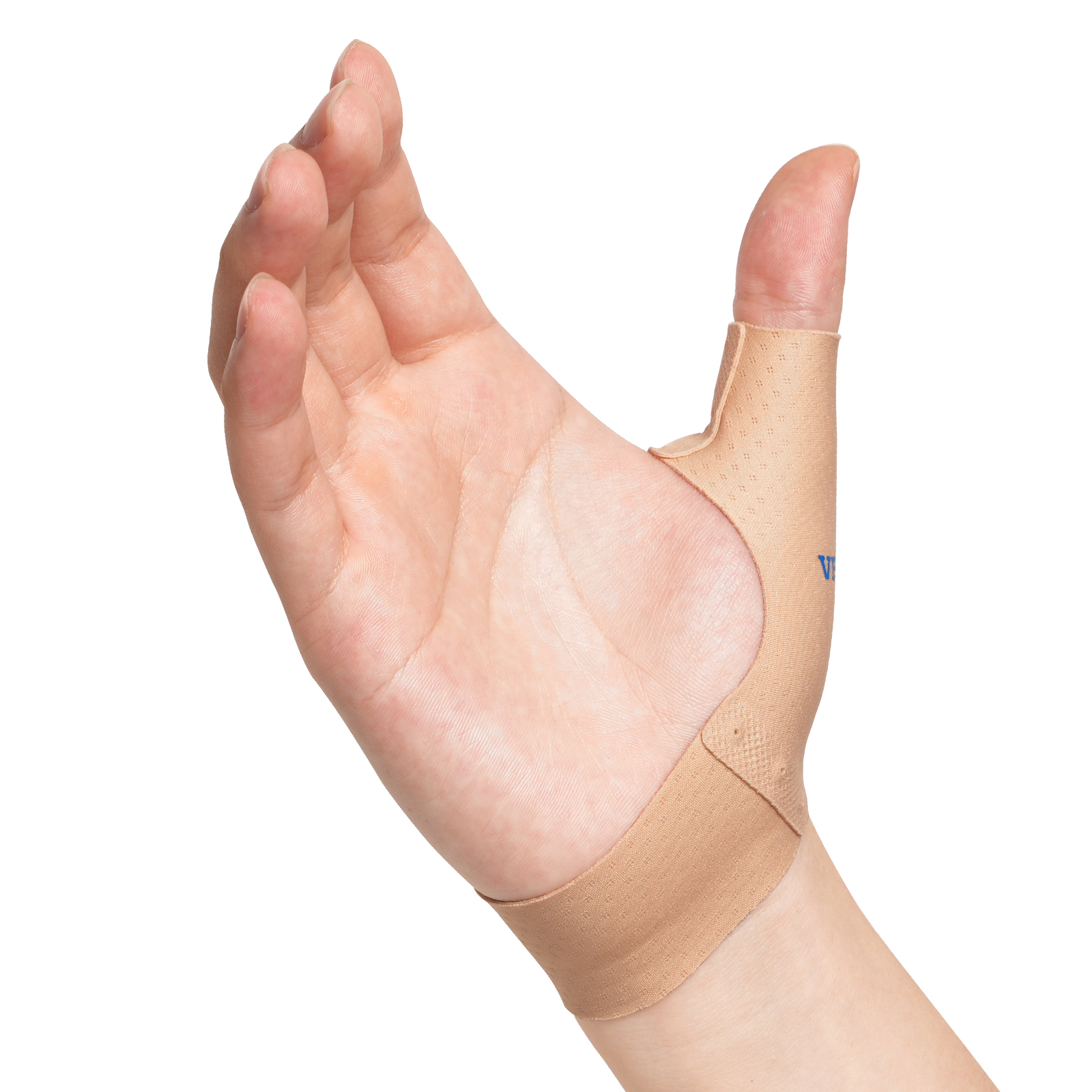 VELPEAU – attelle de soutien élastique pour le pouce, pour la douleur de la ténosynovite et l'isoler la peau, doublure respirante et s'adapte aux deux mains: Ivoire / Grand