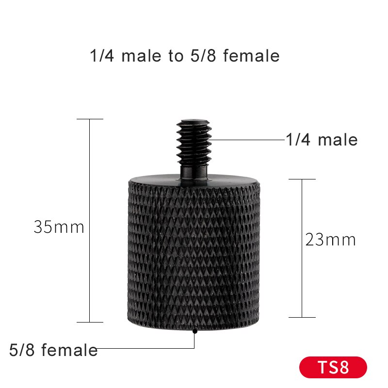Kamera 1/4 Zu 3/8 Männlichen Zu Weiblichen Schraube Halterung Für Stativ Adapter Heißer Schuh Stick Licht Stehen Halterung Einbeinstativ Revolution schrauben: TS8
